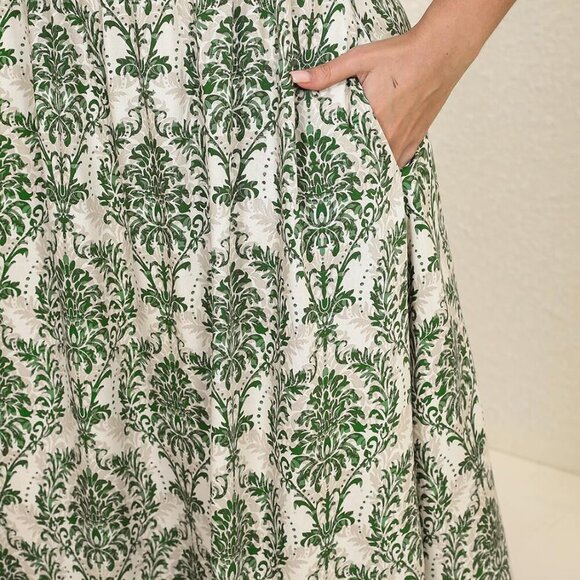 Plus Size Women's Midi Dress Rayon Summer Casual Pockets Square Neck - Picture 6 of 6